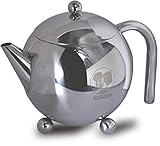 Duphil | Teekanne aus Edelstahl mit Siebeinsatz 0,7 Liter Fassungsvermögen