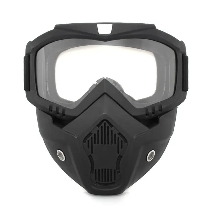 OTOROYS-Goggle-Mask-Anti-Scratch-UV-Protective-Face-Eyewear-Windproof-Dirt-Shield-With-Soft-Foam-Padded-Detachable-Mouth-Filter-For-cycling-Bike-Off-Road-Racing-Ride-Unisex-Clear-Visor