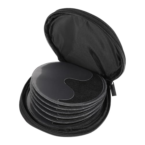 CTIRCHIU Estuche para CD de Gran Capacidad, Redondo y Resistente de Tela Oxford, Bolsa Porta Discos para Coche en Color Negro, Organizador de Almacenamiento Adecuado para Viajes y Uso