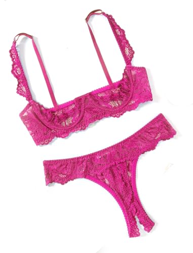 Image of Avidlove Sexy Lingerie Set for Women Lace Bra and Panty Sets Underwire Push Up Lace Lingerie Set XS-XXL