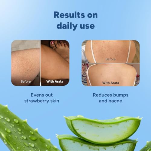 Image of Arata 1% Salicylic Acid Body Wash for Bacne, Bumpy & Strawberry Skin | Exfoliates, Cleanses & Smoothens Uneven & Rough Skin | Paraben & SLS Free | Shower Gel For All Skin types (300ml)