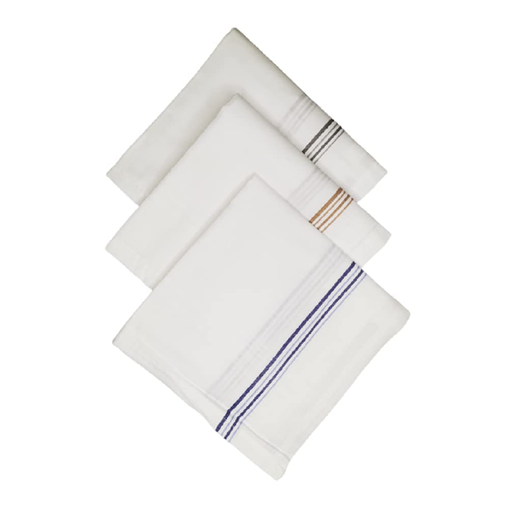 oxcarts Cotton Handkerchief/Hanky/Rumal for Men and Boys - White (size - 40 * 40cm)-picture-38