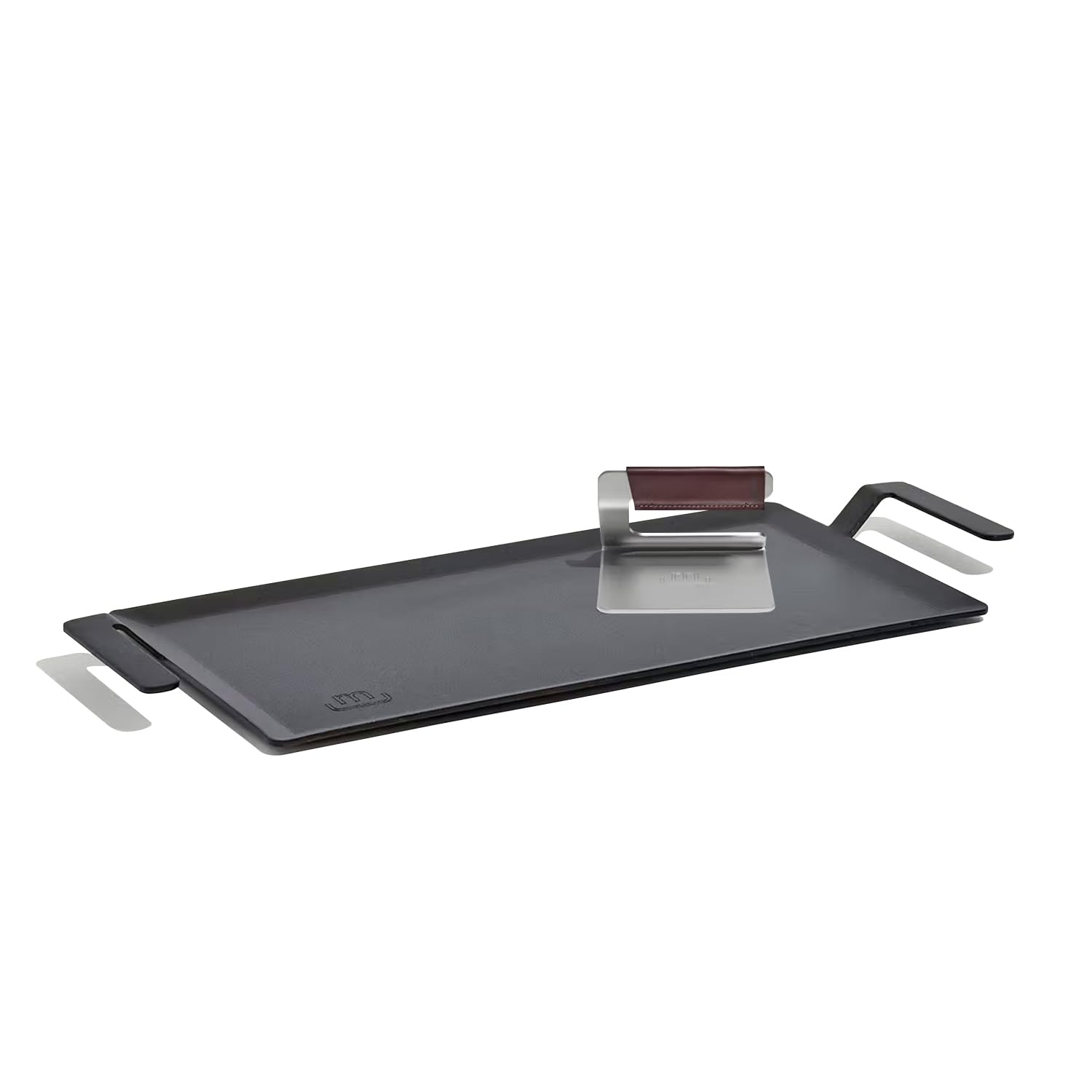 Made In Cookware – Plaque chauffante en acier au carbone + presse-grill – (comme la fonte, mais en mieux) – Fabriquée en Suède - Batterie de cuisine professionnelle – Compatible induction
