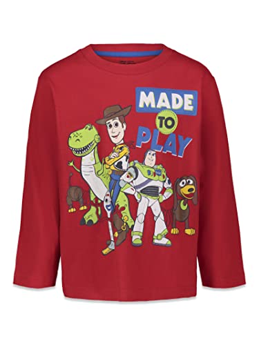 Disney Pixar Toy Story Alien Rex Slinky Dog Toddler Boys 2 Pack T-Shirts Red/Gray/Blue 5T #TOP2