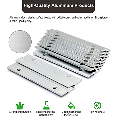 Image of French Cleat Picture Hanger, Aluminum Z Hanger Interlocking Wall Mounting Bracket Hardware Kit Z Clips for Hanging Wall Painting, Mirrors, Panels, Artwork, Cabinet, Whiteboard