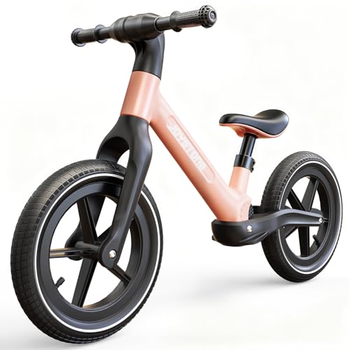 Skirfy 14 Inch Balance Bike for Kids Balance Bike with Air Rubber Tires Adjustable Seat Lightweight No Pedal Training Bicycle