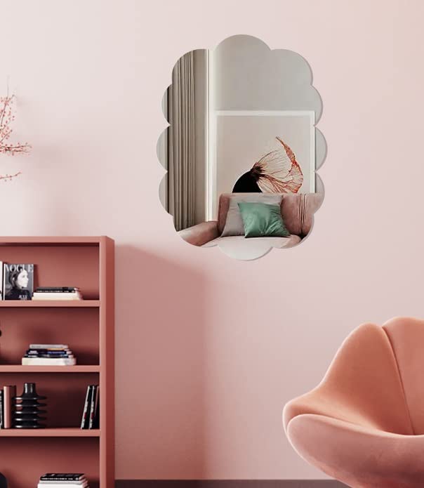 Visario Decorative Adhesive Mirror 600 x 400 cm Cloud 2203 No Drilling Required