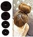 Set of 4 Pieces OPCC Hot Hair Donut Bun Ring Styler Maker,Make The Most Charming Hair Bun,Brown (1 Small 1 Medium 1 Large 1 Extra-large)