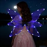 Generisch 2025 Brillante hada cosplay hada/accesorio de ángel para sesiones de fotos, actuaciones escénicas, fiestas de disfraces de Halloween (D, 59 x 45 cm)