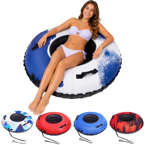 ZEALFEEL River Tube Snow Tube, 45" Rubber Tube with Canvas Cover