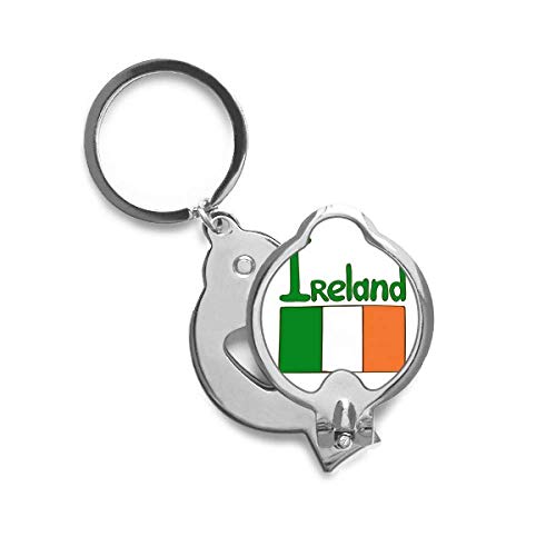 Coupe-ongles motif Irlande avec trimmer vert pour soin des ongles
