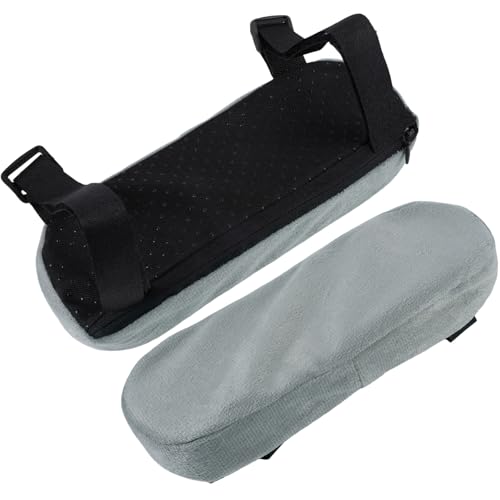 Dekorinex 2 Stück Armlehnenpolster Bürostuhl, Armlehnen Polster, Armlehnenpolster Weiches Ellenbogen Kissen, Bürostuhl Armabdeckungen, Bürostuhls Armlehnen Polster, für Spielstühle, Rollstühle (Grau)