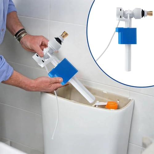 Válvula de llenado de cisterna de latón y plástico con cantidad de agua ajustable, válvula de entrada compatible con rosca G1/2 para tanques TECE y inodoros