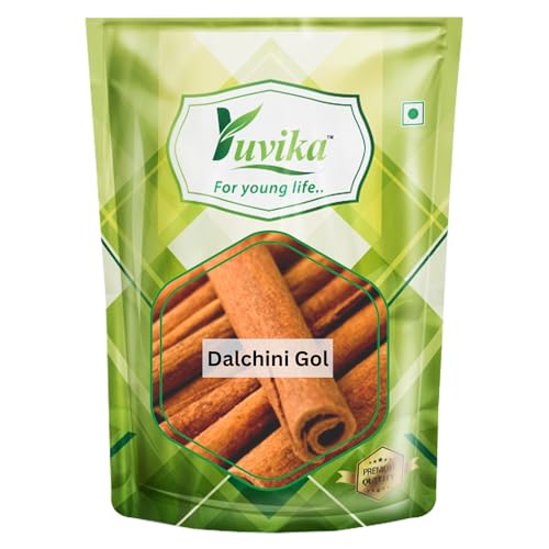 Image of YUVIKA Dalchini Gol (Cigar Quality) - Cinnamomum Zeylanicum - Cinnamon Sticks (200 Grams)