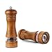Produktbild Holz Pfeffermühle Set, 2stk Manuell Gewürzmühle Salzmühle mit Acrylfenster Salz und Pfeffer Mühle Keramikmahlwerk Verstellbarem, Elegantes Geschenk Größe 16.5x5cm