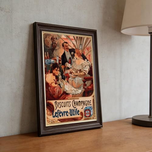 Alphonse Mucha Biscuits Champagne impression toile cadre suspendu bureau 40x61 - 5