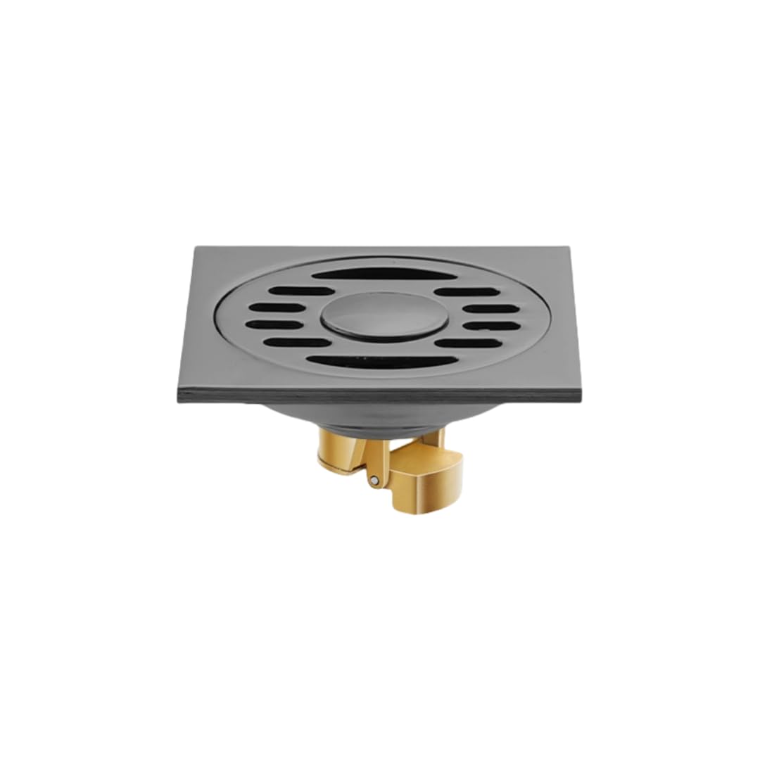 KJdxfhFH Bathroom floor drains, Bathroom Floor Drain 304 Stainless Steel with Backflow(Round Bar Copper Gray Dual Use)