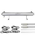 Max Water UV 110W (24GPM), Lamp Shelf Support, UV (T5), Input Voltage 110V, 1" Inlet/Outlet, Light and Audio Alarm Ballast