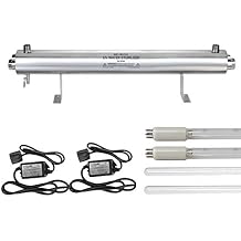 Max Water UV 110W 24GPM, Lamp Shelf Support, UV T5, Input Voltage 110V, 1" Inlet/Outlet, Light and Audio Alarm Ballast