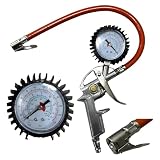 Web Truck Pistolet de gonflage pneumatique 0-16 BAR 0-220 PSI Gonfleur de pneus Testeur de pression d'air Jauge d'air Camion Voiture Vélo ATV quad Tracteur agricole Moto