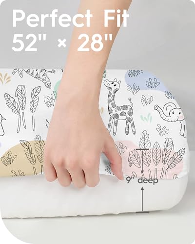 Image of Premium Soft boy Crib Sheets, Ultra Breathable Crib Fitted Sheet, Super Stretchy Baby Bed Sheets 28''x52''x9'' Extra Deep Pocket