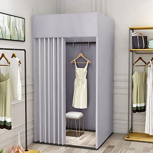 Probador móvil temporal para tienda de ropa divisor de ambientes extraíble de 100x100x200cm