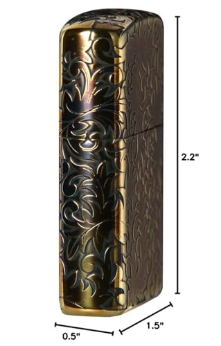Encendedor Zippo 2GI-Z5KARA2 Dorado Arabesco y Logo miniatura 6