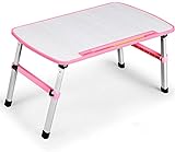 Escritorio portátil plegable: se puede usar como estación de trabajo portátil multipropósito, escritorio con escritorio, bandeja de TV para refrigerios, armazón de cama para computadora portátil o soporte para libro / tableta en la cama.