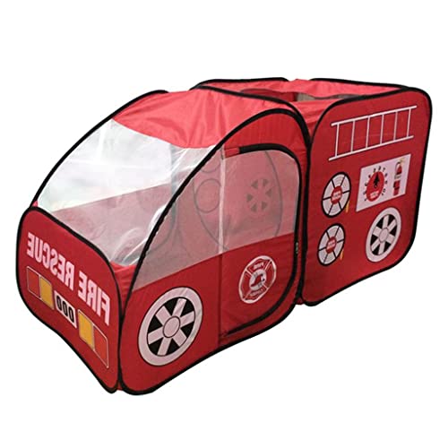Image of Kids Childrens Playhouse Indoor Outdoor Pop Up Fire Truck Car Play Tent Toy | Play Tents | Tents, Tunnels & Playhuts | Outdoor Toys & Structures