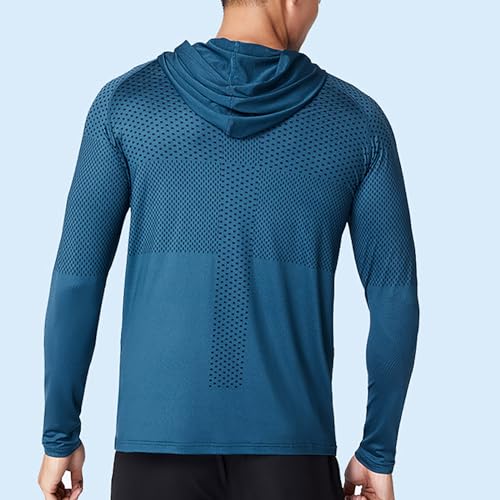 Mens UPF 50+ Sun Protection Hoodie Long Sleeve Rash Guard Outdoor Lightweight Quick Dry Fishing Shirts SPF UV Shirts3