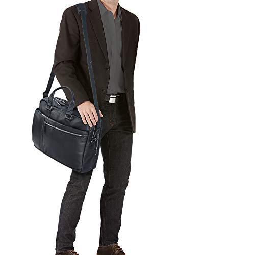 STILORD 'Nico' Vintage schoudertas leder mannen vrouwen 15,6 inch laptop tas grote aktetas werk office uni echt runderhuid, Kleur:zwart - Image 4