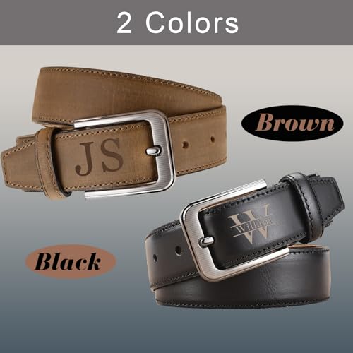 Personalized Leather Belt for Men Custom Engraved Leather Belts Valentines Day Father's Day Gift for Dad Husband4