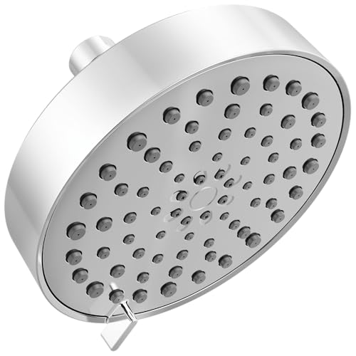 Image of Delta Modern 4-Setting Chrome Shower Head, 5.75 Inch Round Shower Head, 1.75 GPM Flow Rate, Chrome 52401
