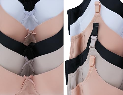 Image of ToBeInStyle Women's Pack of 6 Classic Style Underwire Supportive Padded Bras