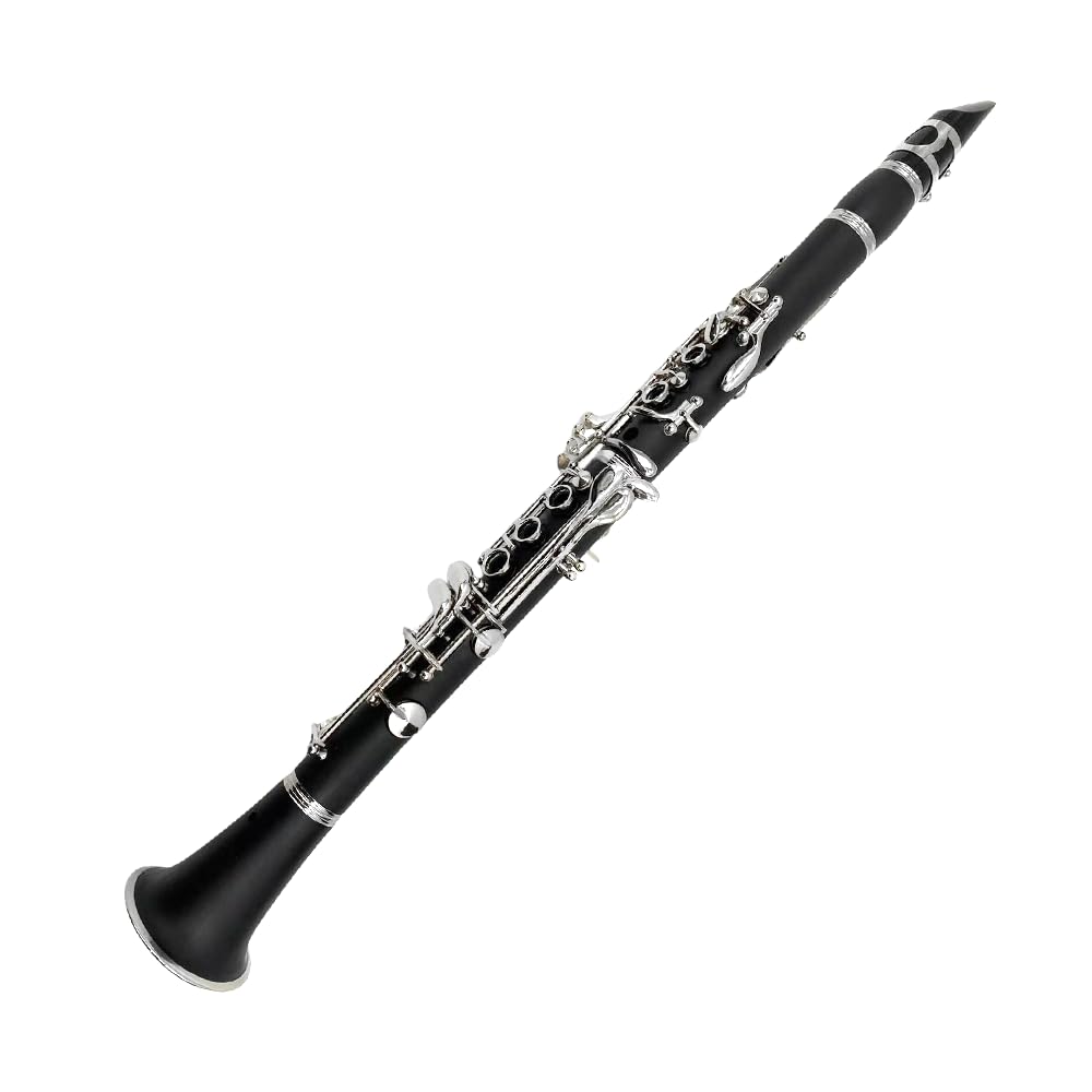Clarinette en ébonite en Mi bémol avec sacoche rigide de transport et kits d'entretien - Clarinettes professionnelles à 17 touches en Do avec 2 barils pour débutants et orchestres