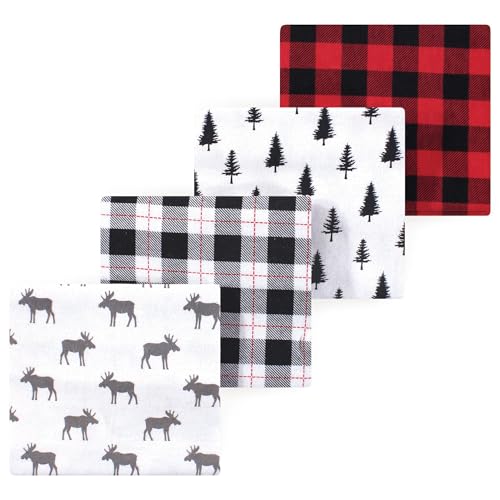 Image of Luvable Friends Little Treasure Flannel Receiving Blankets 4pk
