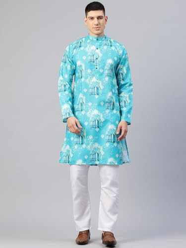 Image of Luxrio Kurta Set for Men Cotton Blend Kurta with Pyjama Set Ethnic Set