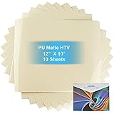 KISSWILL PU HTV Heat Transfer Vinyl Bundle Sheets - 10 Pack 12
