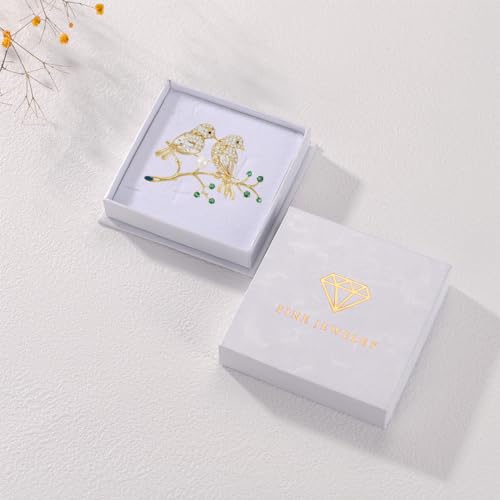 Image of Animal Brooch for Women Girls 18k Gold Plated Animal Brooch Pin Rhinestone Animal Brooch Lapel Pin Jewelry Thanksgiving Day Birthday Wedding Gifts for Mom Wife