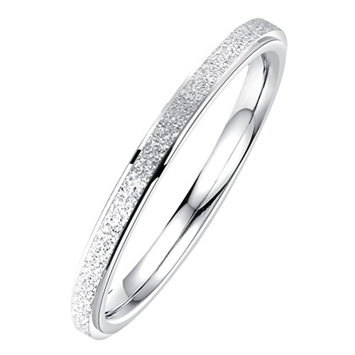PAURO Women's 2MM Thin Silver Stackable Midi Pinky Ring Engagement Size 6