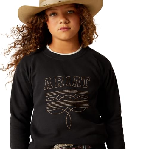 Ariat Girl's Black Booted Logo Sweatshirt4
