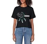 Native Indian American Dreamcatcher Boho Chic Dream Catcher Women's Crop Top