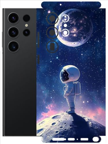 Image of AtOdds - Full Body Back Screen Guard Protector Film - Lamination Wrap Skin Sticker Compatible with Samsung Galaxy S23 Ultra (5G) | Scratchproof Matte Finish (Moon)