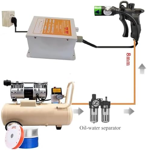 High Voltage Ion Air Gun - 4.6KV Static Eliminator for Industrial Use - Effective Anti-Static Dust Removal Tool - Powerful Electrostatic Control Gun