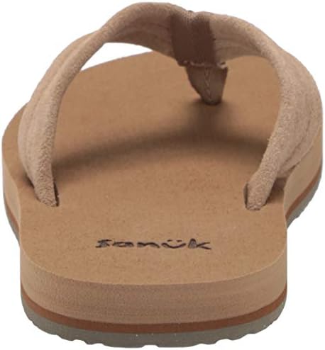 Sanuk Men's Beer Cozy Stacker Suede Flip-Flop, Tan, 13 | Image 2