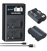 Artman BP-511 BP-511A Batería 2-Pack 2250mAh y USB-C Dual LCD Cargador para Canon EOS 5D 50D 40D ...