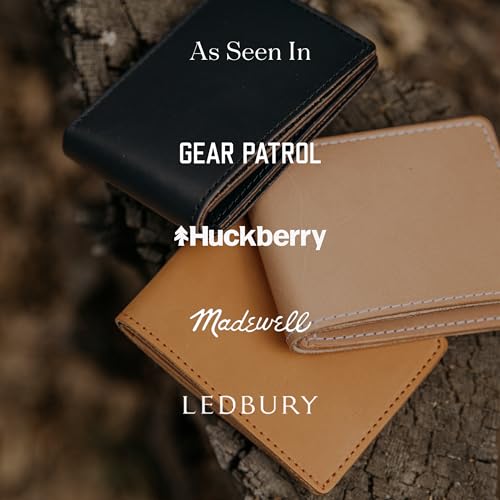 TANNER GOODS Mens Wallet. Mens Leather Wallets. Utility Bifold 4 Card Pocket Wallet, Billfold Slot Cardholder. Made in USA, Cognac Brown4