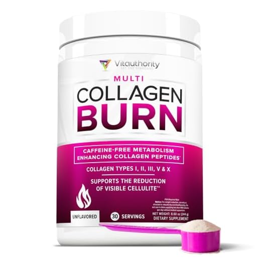 Hydrolyzed Collagen Powder for Weight Loss - Collagen Burn Ultimate Beauty Complex Multi Collagen Peptides Powder for Women with Types I II III V and X for Fat Burning Support - Unflavored