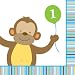 Creative Converting Sweet at One Boys Beverage Napkins, 16 Per Package