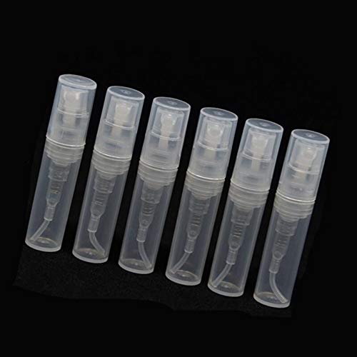 CHENTAOCS 100pcs/lot Refillable Perfume Bottle 2ml Empty Perfume Atomizer Parfume Sample Spray Bottle Mini Good Sell Refillable Bottles (Color : Transparent)